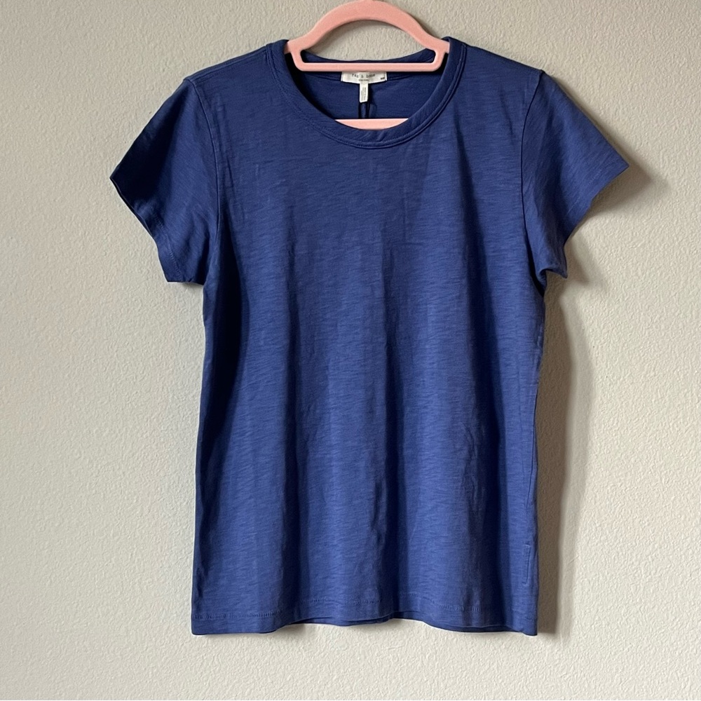 rag & bone Slub Tee Lavender Purple Short Sleeve Organic Cotton New Size S/P